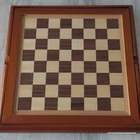 Scatola multigioco legno (scacchi, dama, domino)