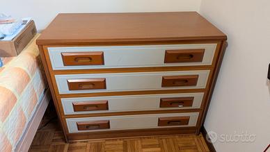 Credenza/Cassettiera vintage anni '80 in noce
