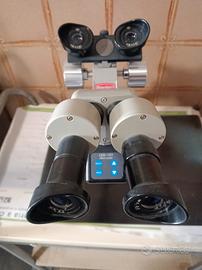 microscopio ottiche 5x e 20x  con led . 