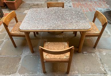 Tavolo e sedie,Vico Magistretti per Schiffini