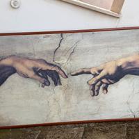Quadro decorativo grande la creazione di adamo