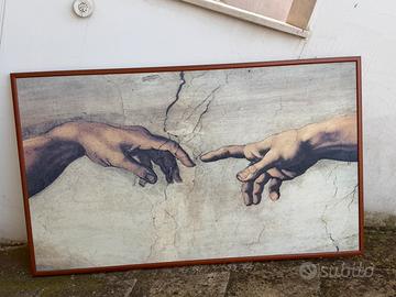 Quadro decorativo grande la creazione di adamo