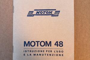 Libretto manutenzione Motom 48