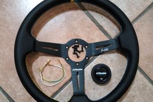 Volante a calice sportivo in pelle Greddy