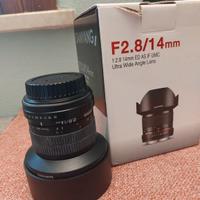 Obiettivo samyang  14mm F2.8 Canon