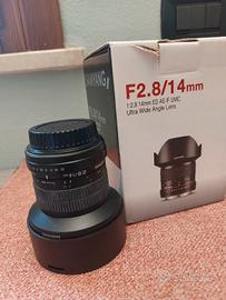 Obiettivo samyang  14mm F2.8 Canon
