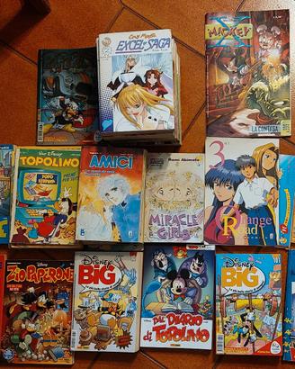 Lotto fumetti Disney e manga + gadget