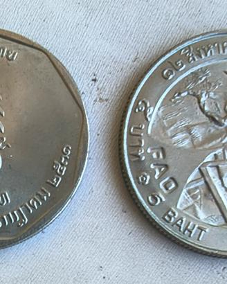 Monete Thailandia 5 Baht (Re e Regina).
