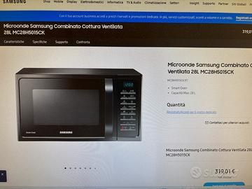 Samsung forno a microonde combinto ventilato