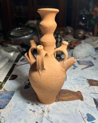 Brocca "Nozze di Cana" in terracotta - Terra Santa