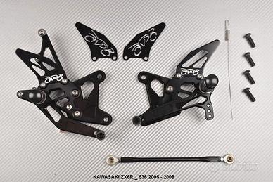 Pedane arretrate KAWASAKI ZX6R ZX6RR 636 2005 2008