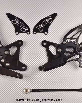 Pedane arretrate KAWASAKI ZX6R ZX6RR 636 2005 2008