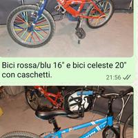 bicicletta grandezza 16" e 20"