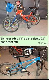 bicicletta grandezza 16" e 20"