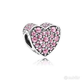 Pandora charm 792069pcz cuore scintillante rosa