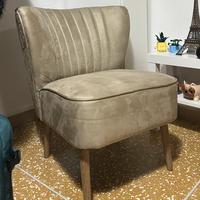 Poltrona velluto beige design moderno