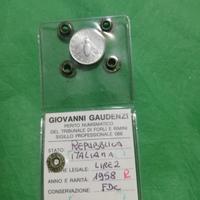 moneta 2 lire 1958 periziata fdc