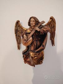 angelo in legno scolpito a mano 