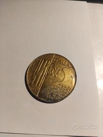 Medaglia 20 lire moneta 1 dollaro