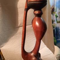 GRANDE SCULTURA AFRICANA MOGANO ORIGINALE STILIZ.