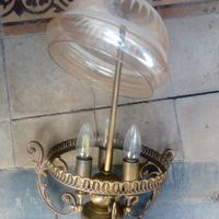 lampadari in ottone e vetro