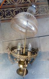 lampadari in ottone e vetro