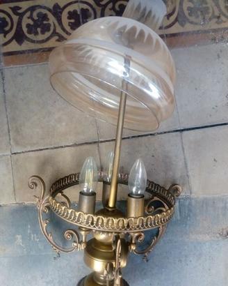 lampadari in ottone e vetro