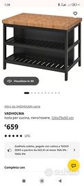 isola per cucina IKEA  vadholma -nero