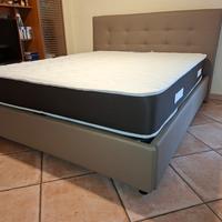 LETTO MATRIMONIALE ECOPELLE CON MATERASSO 