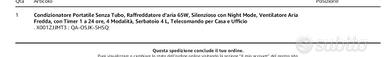 CONDIZIONATORE PORTATILE SENZA TUBO