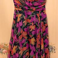 Abito elegante in seta a fantasia