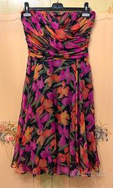 Abito elegante in seta a fantasia