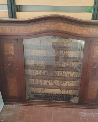 ANTICA CORNICE IN LEGNO CON SPECCHIO