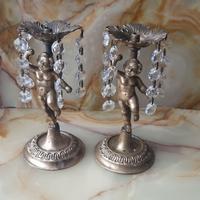 Lusso-statuine/lampa/Candelie in bronzo con putti