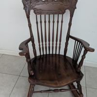 Sedia a dondolo vintage 