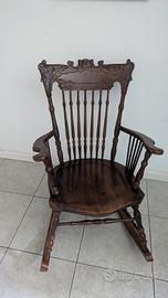 Sedia a dondolo vintage 
