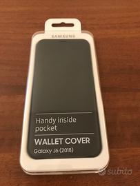 Wallet cover Galaxy J6 black - Nuova sigillata