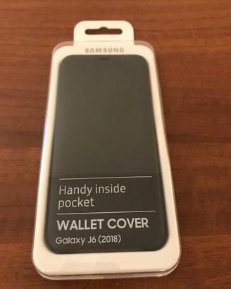 Wallet cover Galaxy J6 black - Nuova sigillata