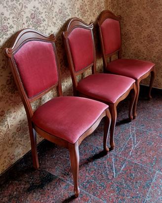 6 Sedie in legno per salotto o sala da pranzo.