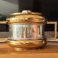 secchiello ghiaccio argento 800 e metallo dorato