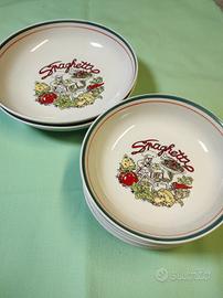 Servizio piatti da spaghetti in ceramica