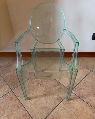 Sedia Kartell modello Loulou Ghost da bambino