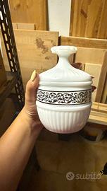 Porta candela in opale e oro antico