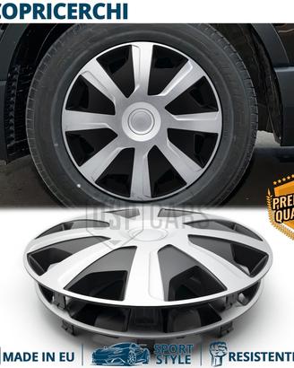 Copricerchi per Citroen 15" Coppette Silver Nere