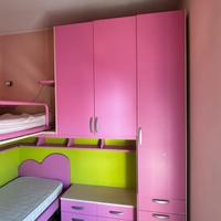 cameretta moretti compact per bambini, due letti