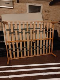 rete in legno con materasso una piazza e mezza 