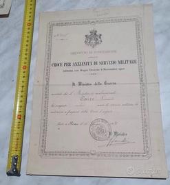 attestato croce d'argento per anzianità brigadiere