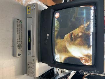 Videoregistratore SONY VHS + TV LG