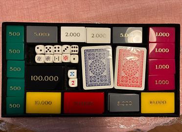 Cofanetto poker fiches vintage lire NUOVO Modiano