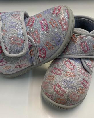 Chicco, Pantofola Tolom nr 23 grigio con glitter